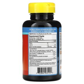 Nutrex Hawaii EyeAstin BioAstin Hawaiian Astaxanthin 6 mg 60 Softgels 732894035157