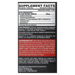 Nutrex Research LIPO-6 Black Ultra Concentrate 30 Black-Caps 3 Nutrex Research LIPO-6 Black Ultra Concentrate 30 Black-Caps 859400007641