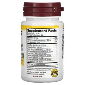 NutriBiotic DefensePlus Maximum Strength 45 Vegan Tablets 728177010140