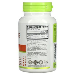 NutriBiotic Immunity Sodium Ascorbate 100 Vegan Capsules 3 NutriBiotic Immunity Sodium Ascorbate 100 Vegan Capsules 728177004606