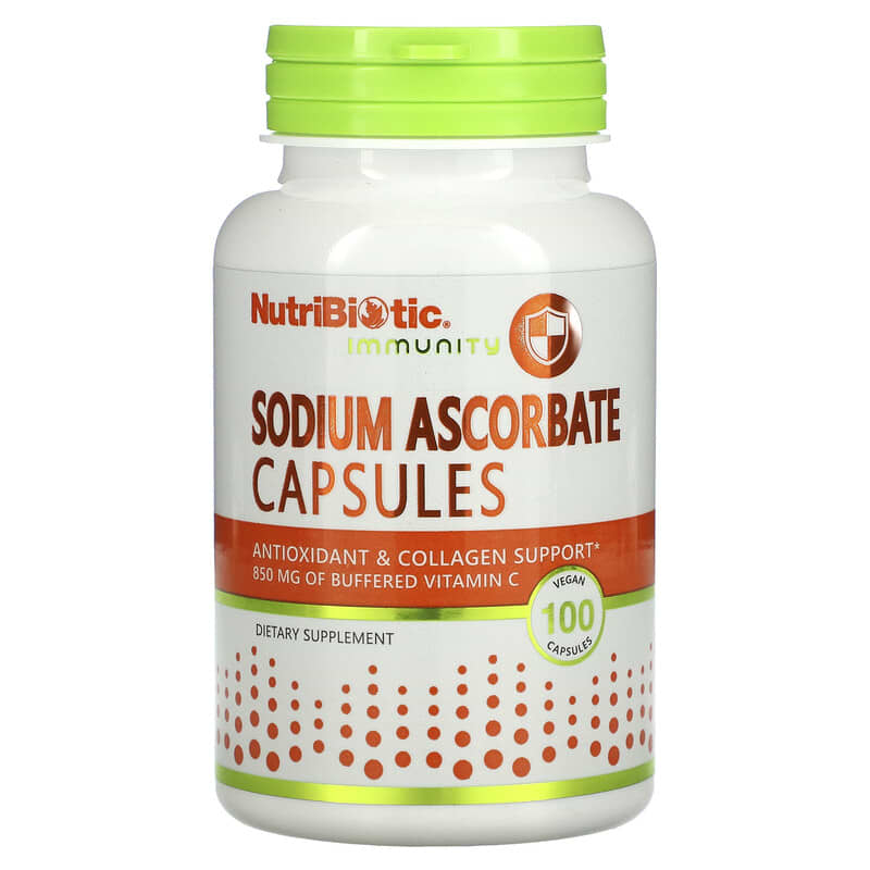 NutriBiotic Immunity Sodium Ascorbate 100 Vegan Capsules 1 NutriBiotic Immunity Sodium Ascorbate 100 viên 728177004606