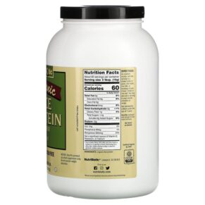 NutriBiotic Organic Rice Protein Powder Plain 3 lbs (1.36 kg) 728177030018