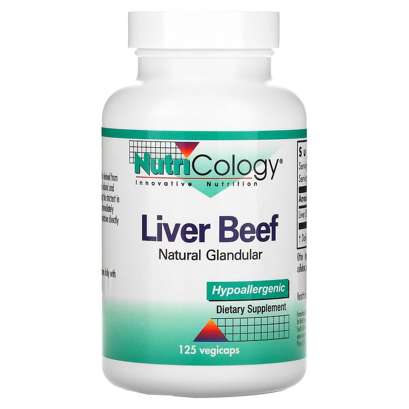 Nutricology Liver Beef Natural Glandular 125 Vegicaps 1 Nutricology Liver Beef Natural Glandular 125 viên 713947504707