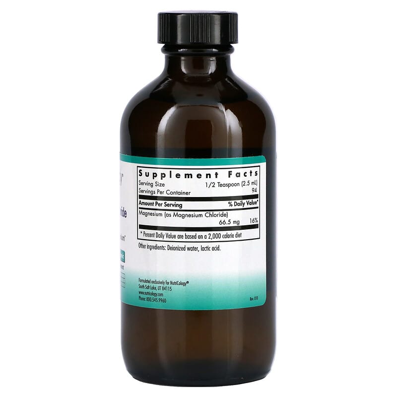 Nutricology Magnesium Chloride Liquid 8 fl oz (236 ml) 8 Thành phần vi chất Nutricology Magnesium Chloride Liquid 8 fl oz (236 ml) 713947503205