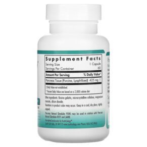 Nutricology Pancreas Natural Glandular (Pork) 60 Capsule 713947516403