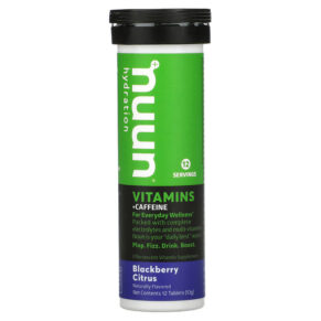 Nuun Hydration Vitamins + Caffeine Effervescent Vitamin Supplement Blackberry Citrus 12 viên 811660021768