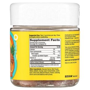 OLLY Hello Happy Gummy Worms Tropical Zing 60 Gummies 840160200403