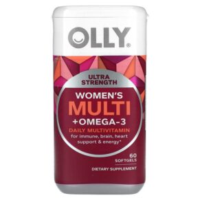 OLLY Women's Multi + Omega-3 Daily Multivitamin Ultra Strength 60 viên 850004462645