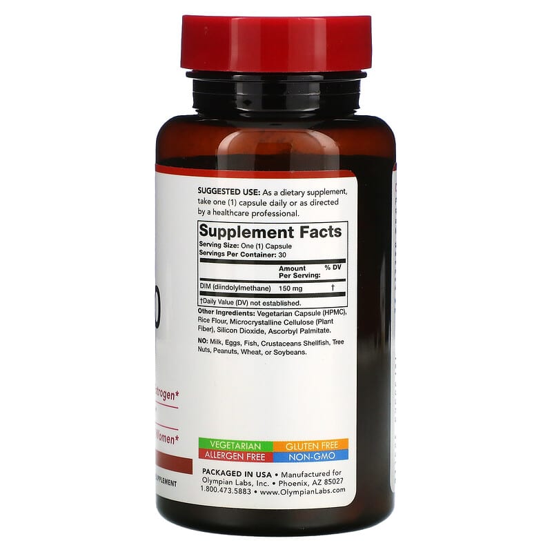 Olympian Labs DIM-150 30 Vegetarian Capsules 8 Thành phần vi chất Olympian Labs DIM-150 30 viên 710013100665