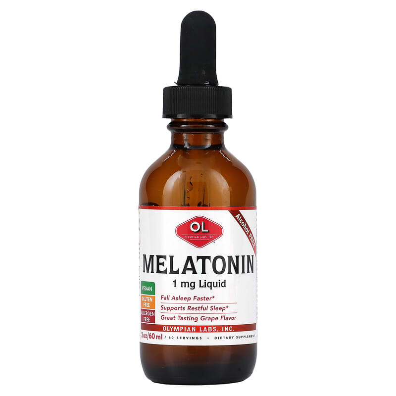 Olympian Labs Melatonin Alcohol Free Grape 1 mg 2 oz (60 ml) 1 Olympian Labs Melatonin Alcohol Free Grape 1 mg 2 oz (60 ml) 710013910974