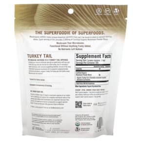 Om Mushrooms Certified Organic Mushroom Powder Turkey Tail 7.05 oz (200 g) 850030553287