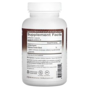 Om Mushrooms Cordyceps 90 Vegetable Capsules 856210008219