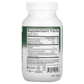 Om Mushrooms Gently Zen Powered by Reishi with Ashwagandha & GABA 90 Vegetable Capsules 850011996010