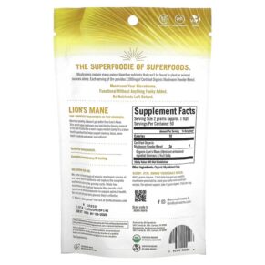Om Mushrooms Lion's Mane Certified Organic Mushroom Powder 3.5 oz (100 g) 3 Om Mushrooms Lion's Mane Certified Organic Mushroom Powder 3.5 oz (100 g) 892392002096