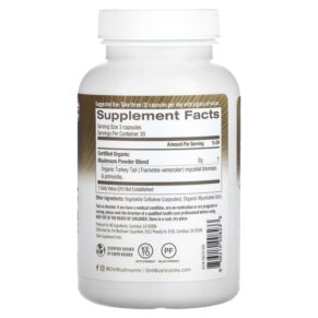 Om Mushrooms Turkey Tail 90 Vegetable Capsules 856210008233