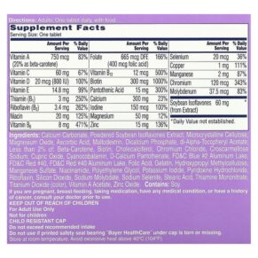 One-A-Day Women's Menopause Formula Multivitamin/Multimineral Supplement 50 Tablets 016500541370