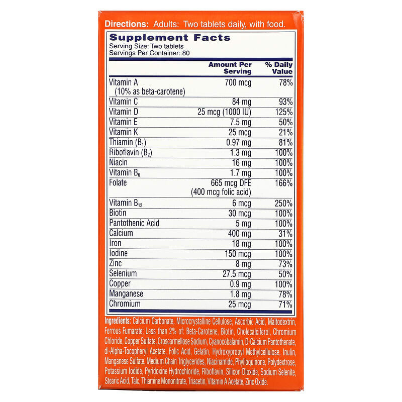 One-A-Day Women's Petites Complete Multivitamin 160 Tablets 8 Thành phần vi chất One-A-Day Women's Petites Complete Multivitamin 160 viên 016500545897