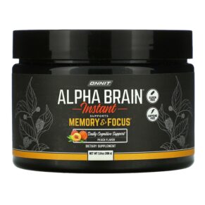 Onnit Alpha Brain Instant Memory & Focus Peach 3.8 oz (108 g) 819444015156