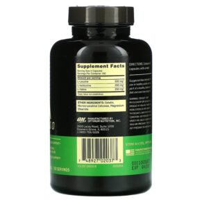 Optimum Nutrition BCAA 1000 500 mg 200 Capsules 748927020373