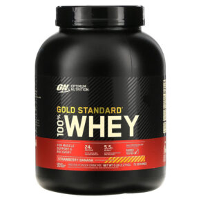 Optimum Nutrition Gold Standard 100% Whey Strawberry Banana 5 lb (2.27 kg) 748927029864