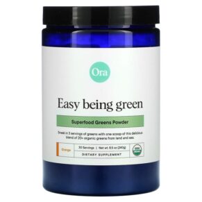Ora Easy Being Green Superfood Greens Powder Orange 8.5 (240 g) 856720007023