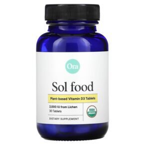 Ora Sol Food Plant-Based Vitamin D3 2.000 IU 30 viên 856720007092