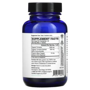 Ora You're Golden Organic Turmeric Curcumin 500 mg 90 Tablets 856720007085