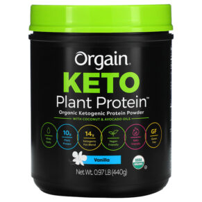 Orgain Keto Organic Plant Protein Powder + Coconut & Avocado Oils Vanilla 0.97 lb (440 g) 851770007405
