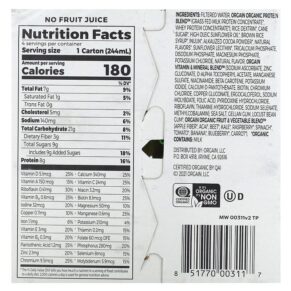 Orgain Kids Protein Organic Nutritional Shake Chocolate 4 Pack 8.25 fl oz (244 ml) Each 851770003117