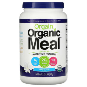 Orgain Organic Meal All-In-One Nutrition Powder Vanilla Bean 2.01 lbs (912 g) 851770003377