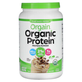 Orgain Organic Protein Powder Iced Coffee 2.03 lbs (920 g) 851770007764
