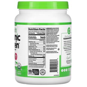 Orgain Organic Protein Powder Plant Based Natural Unsweetened 1.59 lbs (720 g) 851770006033