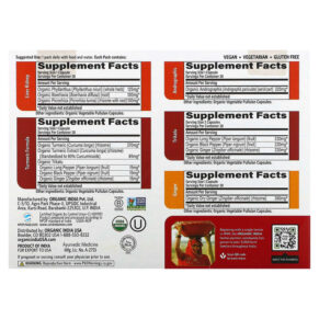 Organic India Digestive Support Daily Pack 30 Daily Packs 180 Vegetable Capsules 850021635190