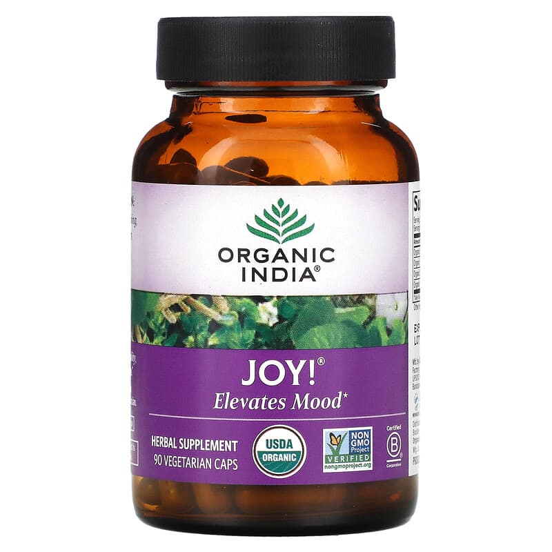 Organic India Joy Elevates Mood 90 Vegetarian Caps 1 Organic India Joy Elevates Mood 90 viên 851469000472