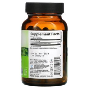 Organic India Moringa 90 Vegetarian Caps 801541508174