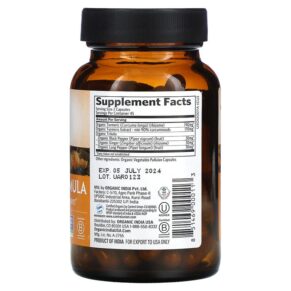 Organic India Turmeric Formula 90 Vegetarian Caps 851469000113