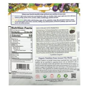 Organic Traditions Maca For Men With Probiotics 5.3 oz (150 g) 627733002745