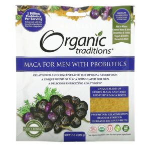 Organic Traditions Maca cho Nam + Probiotics 5.3 oz (150 g) 627733002745