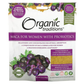 Organic Traditions Maca cho Nữ + Probiotics 5.3 oz (150 g) 627733002752