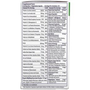 Paradise Herbs Earth's Blend One Daily Superfood Multi-Vitamin No Iron 30 Vegetarian Capsules 601944778262