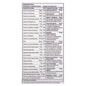Paradise Herbs Earth's Blend One Daily Superfood Multi-Vitamin No Iron 60 Vegetarian Capsules 601944778279