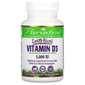 Paradise Herbs Earth's Blend Vitamin D3 5.000 IU 90 viên 601944778682