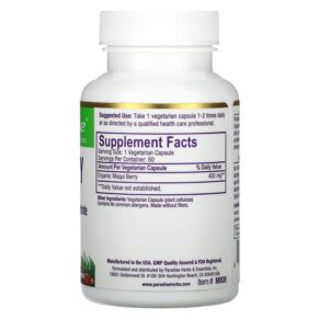 Paradise Herbs Maqui Berry 60 Vegetarian Capsules 601944778088