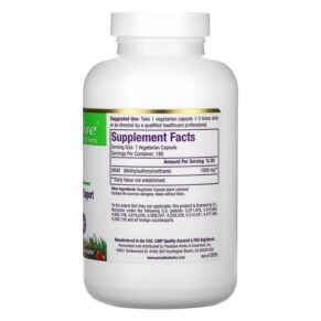 Paradise Herbs MSM 1.000 mg 180 Vegetarian Capsules 601944777517