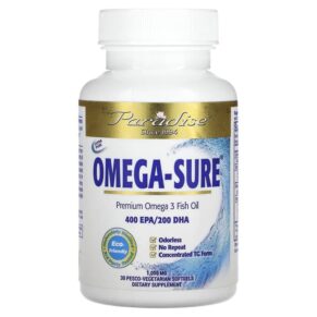 Paradise Herbs Omega Sure Premium Omega-3 Fish Oil 1.000 mg 30 Pesco viên 601944777951