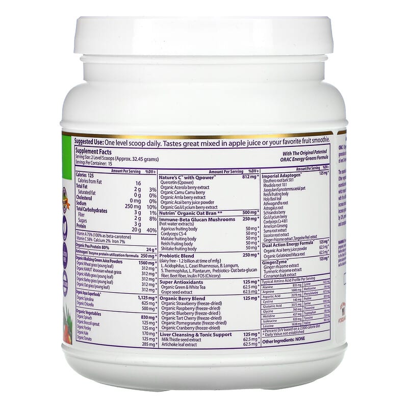 Paradise Herbs Protein & Greens Original Unflavored 16 oz (454 g) 8 Thành phần vi chất Paradise Herbs Protein & Greens Original Unflavored 16 oz (454 g) 601944777906