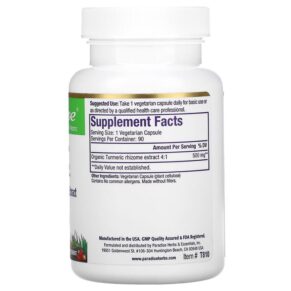 Paradise Herbs Turmeric 500 mg 90 Vegetarian Capsules 601944778101