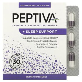 Peptiva Clinically Validated Probiotics + Sleep Support 30 viên 855710002512