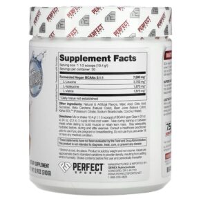 Perfect Sports BCAA Hyper Clear Intense Peach Rings 10.9 oz (310 g) 699097754165