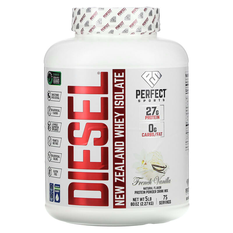 Perfect Sports Diesel New Zealand Whey Isolate French Vanilla 5 lb (2.27 kg) 1 Perfect Sports Diesel New Zealand Whey Isolate French Vanilla 5 lb (2.27 kg) 699097710871